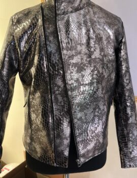 Exotic Textured Finished Leather jacket